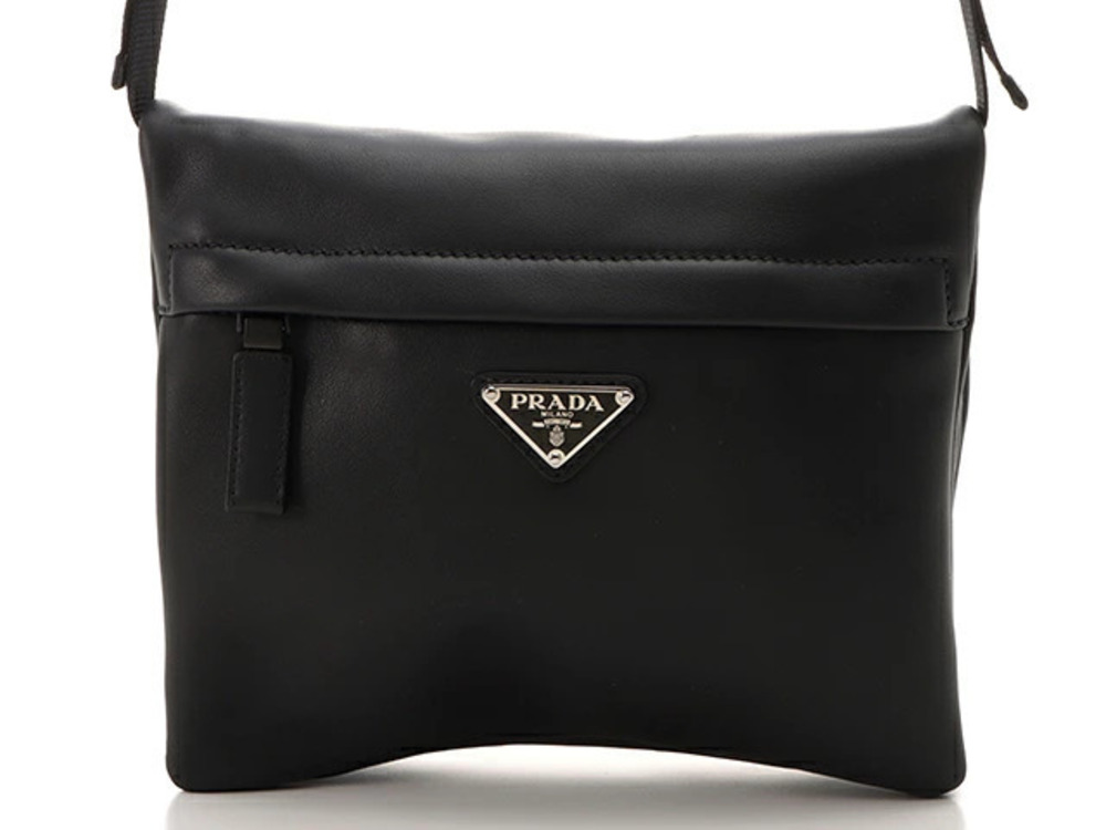 Prada Crossbody Bag Calfskin Black